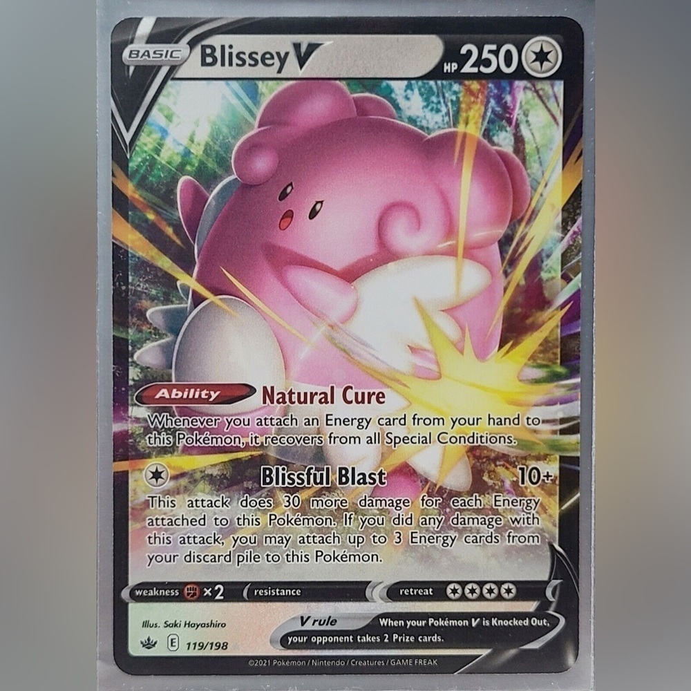 Blissey V 119/198 Chilling Reign Ultra Rare Holo Pokémon Card Near Mint